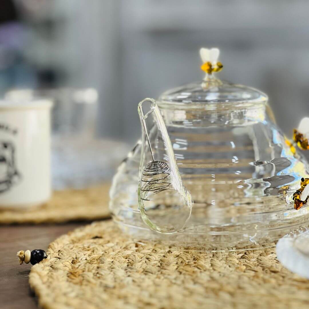 Chaleira de Vidro Borossilicato Com Filtro - Lovely Bee 650ml