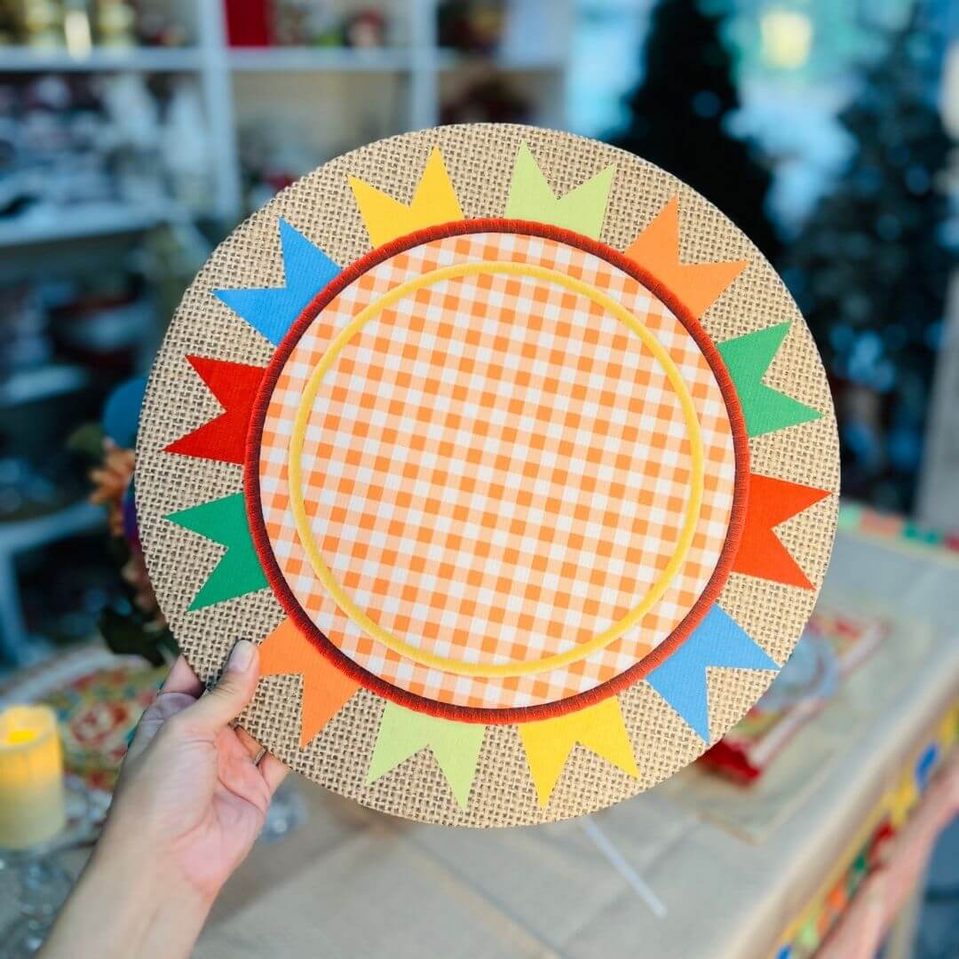 Kit 2 Capas Para Sousplat são joão - 35cmx - 35cm - 549001