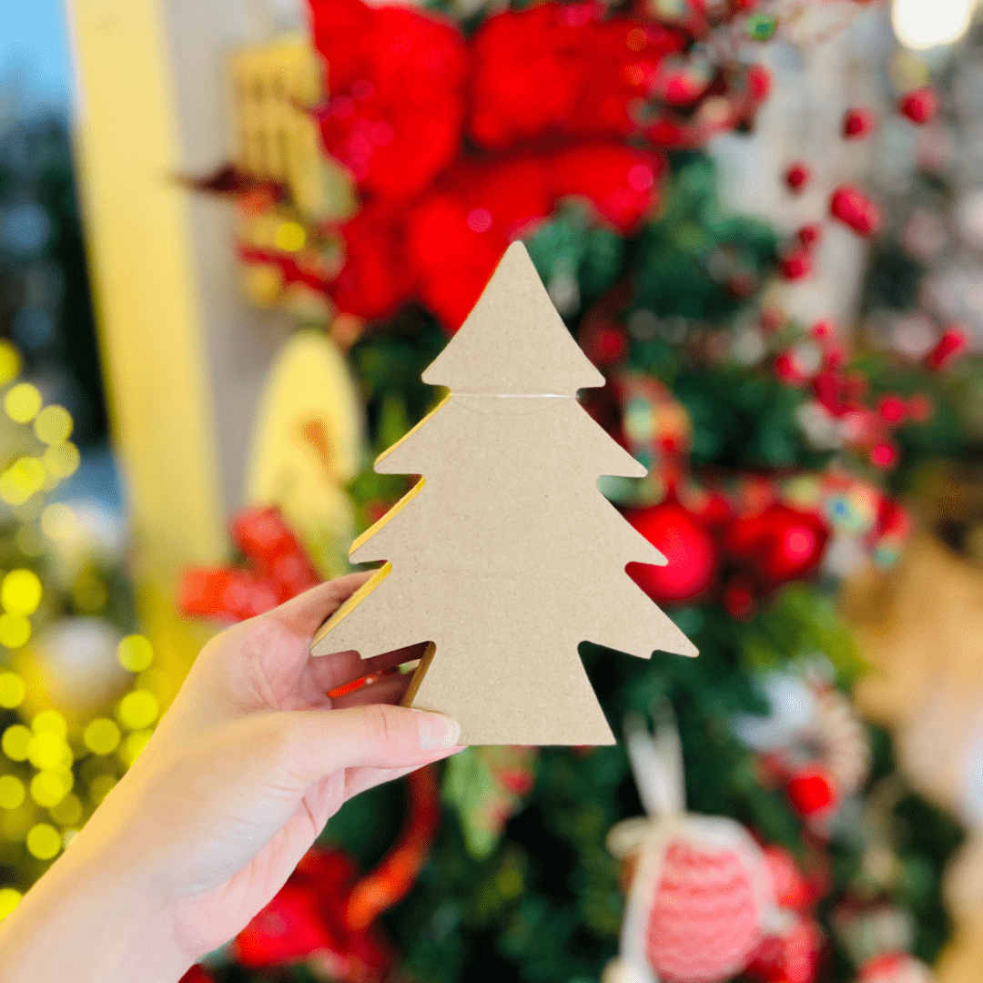 Árvore Natalina Verde de Madeira 16cm