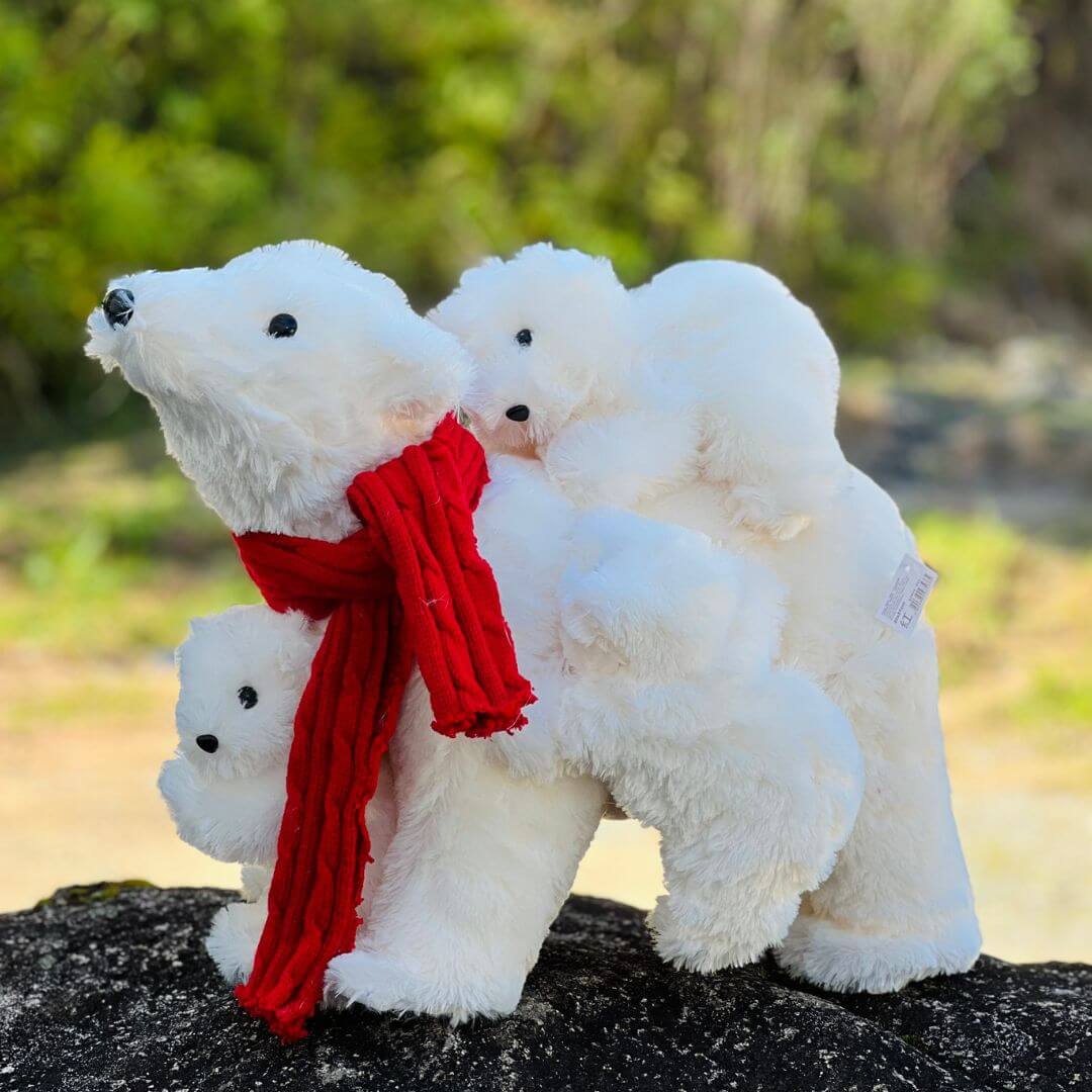 Urso Natal com Filhotes – 51cm