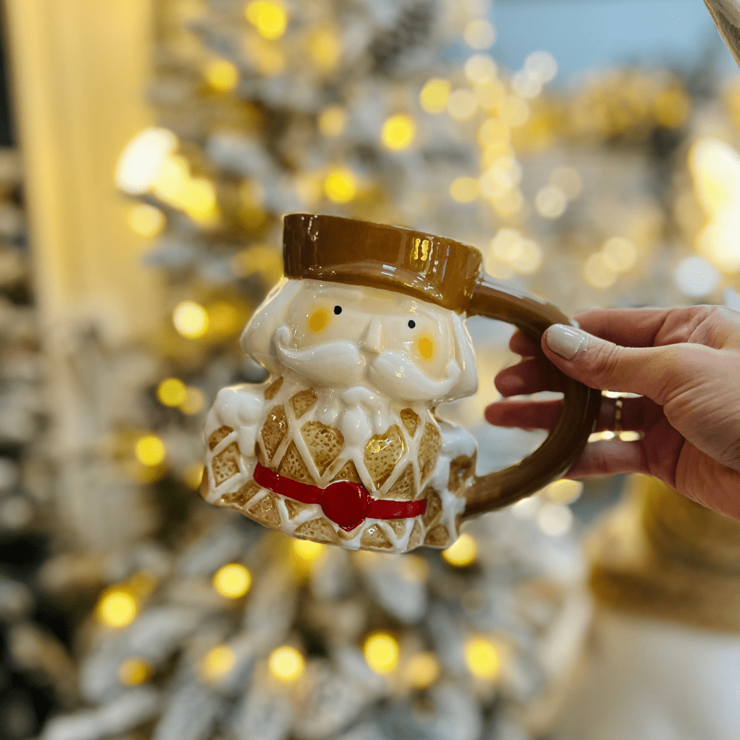 Caneca Natalina Quebra Nozes Gingerbread 15cm