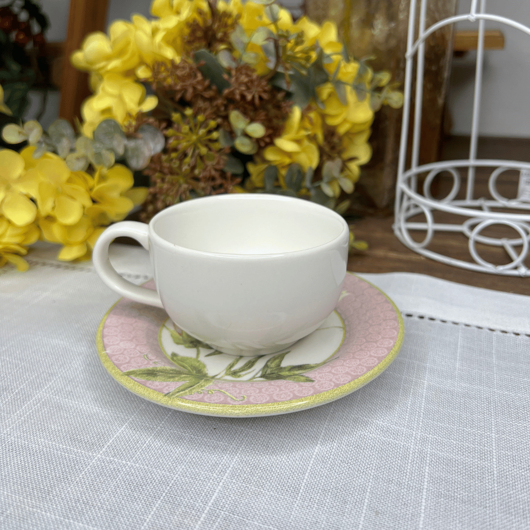 Xicara de Cafe Com Pires Passione 12x5cm