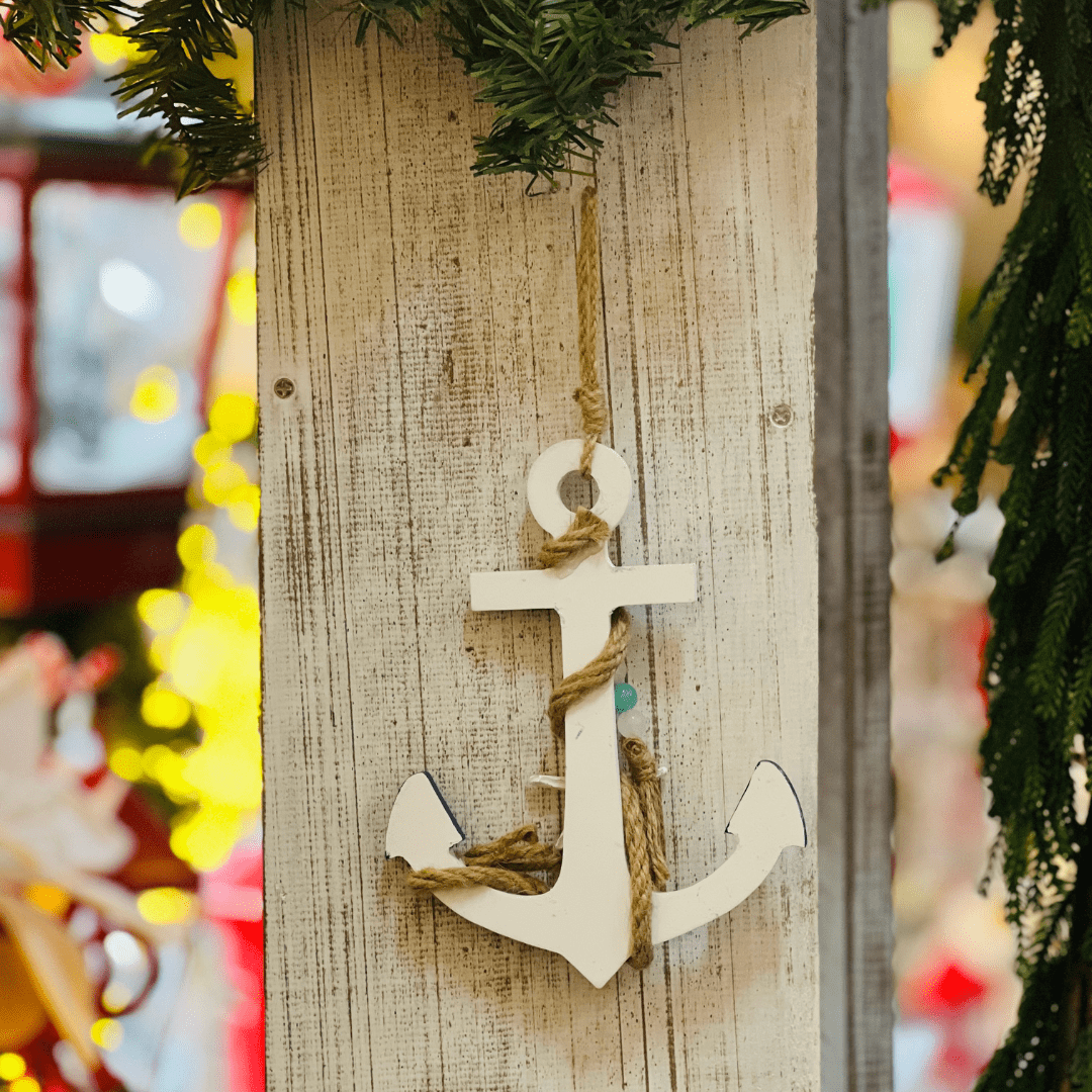 Âncora Decorativa Natal Náutico 24cm