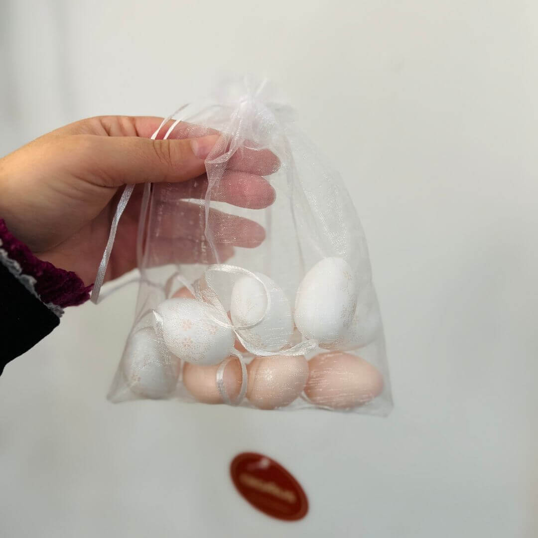 Mini Ovos Decorativos – 4cm – Jogo com 9 Unidades