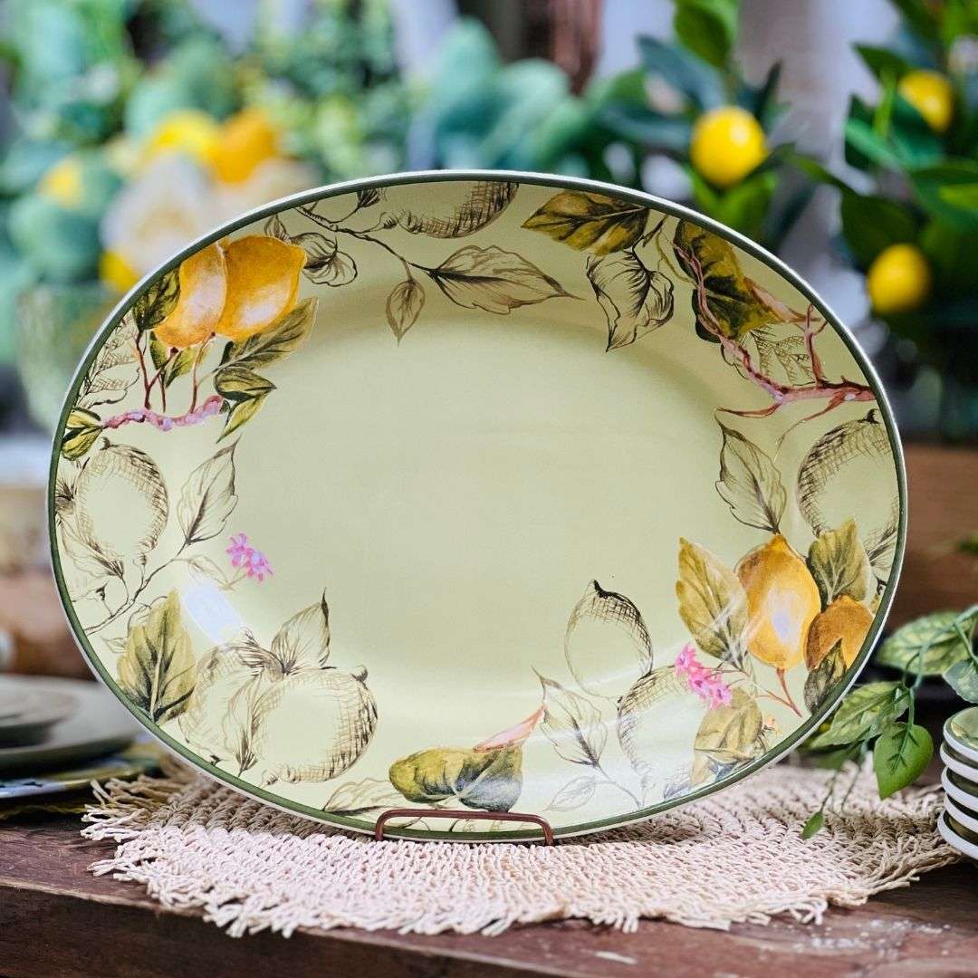 Travessa Grande Verde Toscana Limão Siciliano - 42cm
