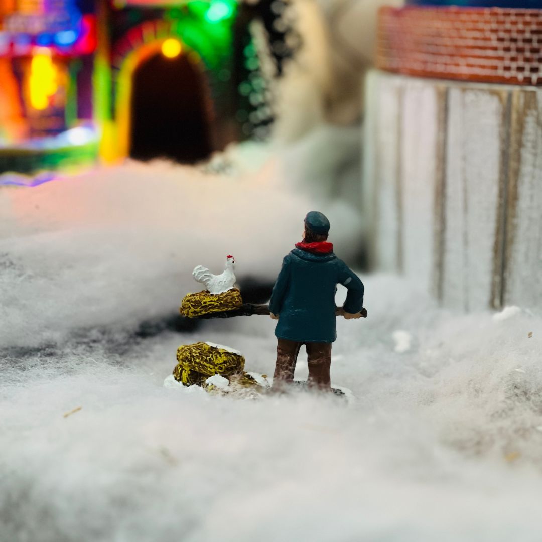 Cenário Natal Fazendeiro 7x6,5x4cm