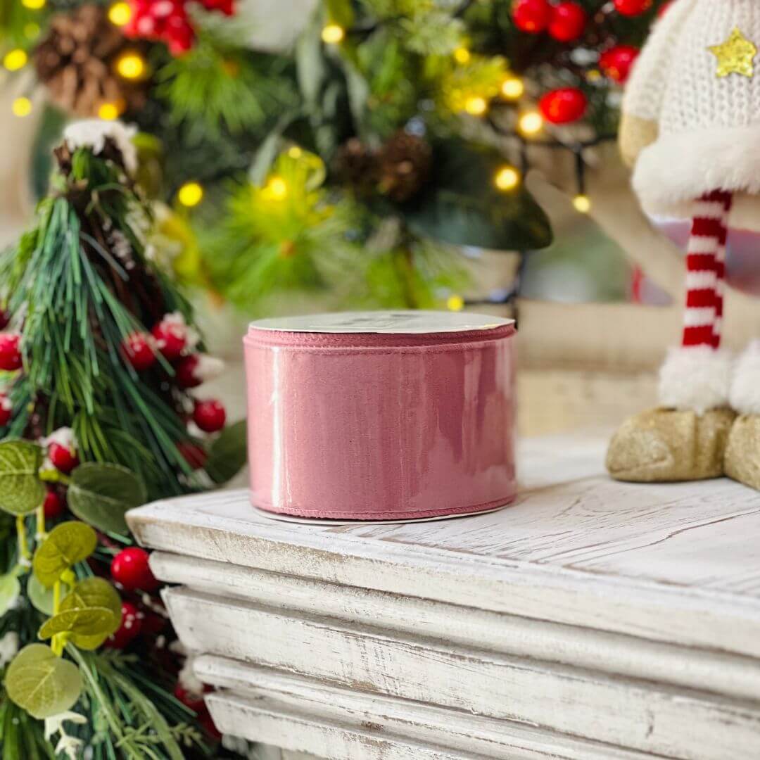 Fita Aramada Rosa 6,3cm - 9,14m