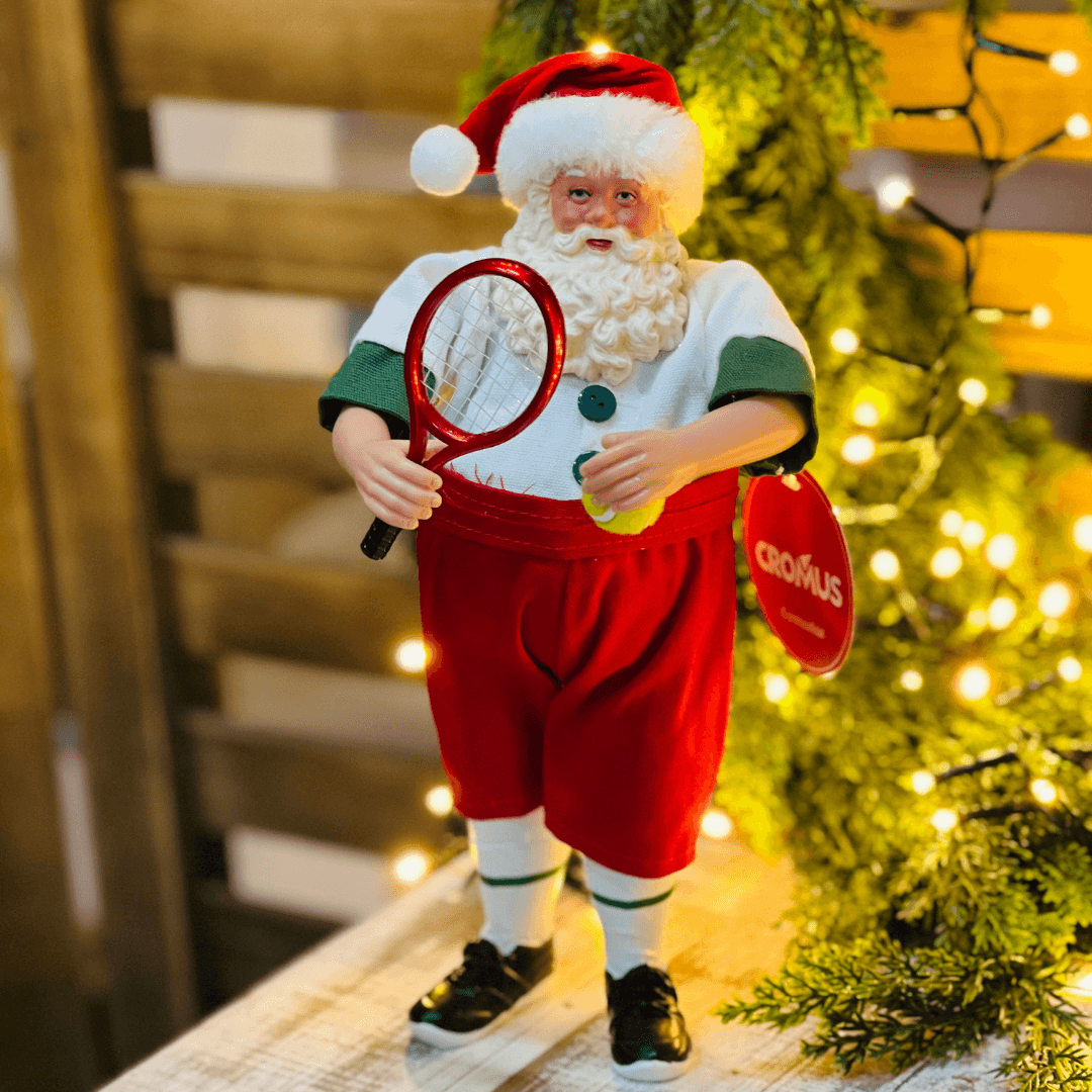 Papai Noel Tenista Decorativo – 28cm