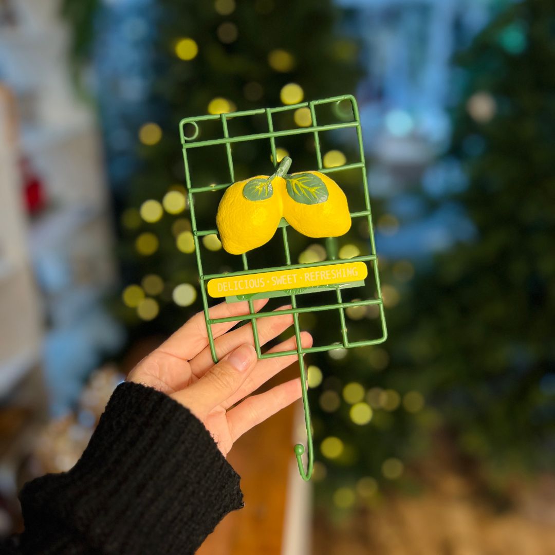 Gancho Decorativo Lemon Metal - 10x3x21cm