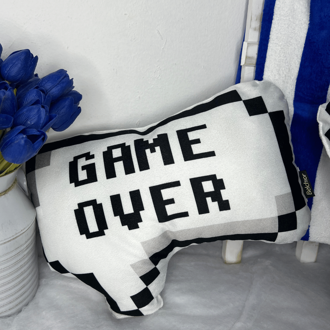 Almofada Kids Formato Balao Game Over 46x36cm
