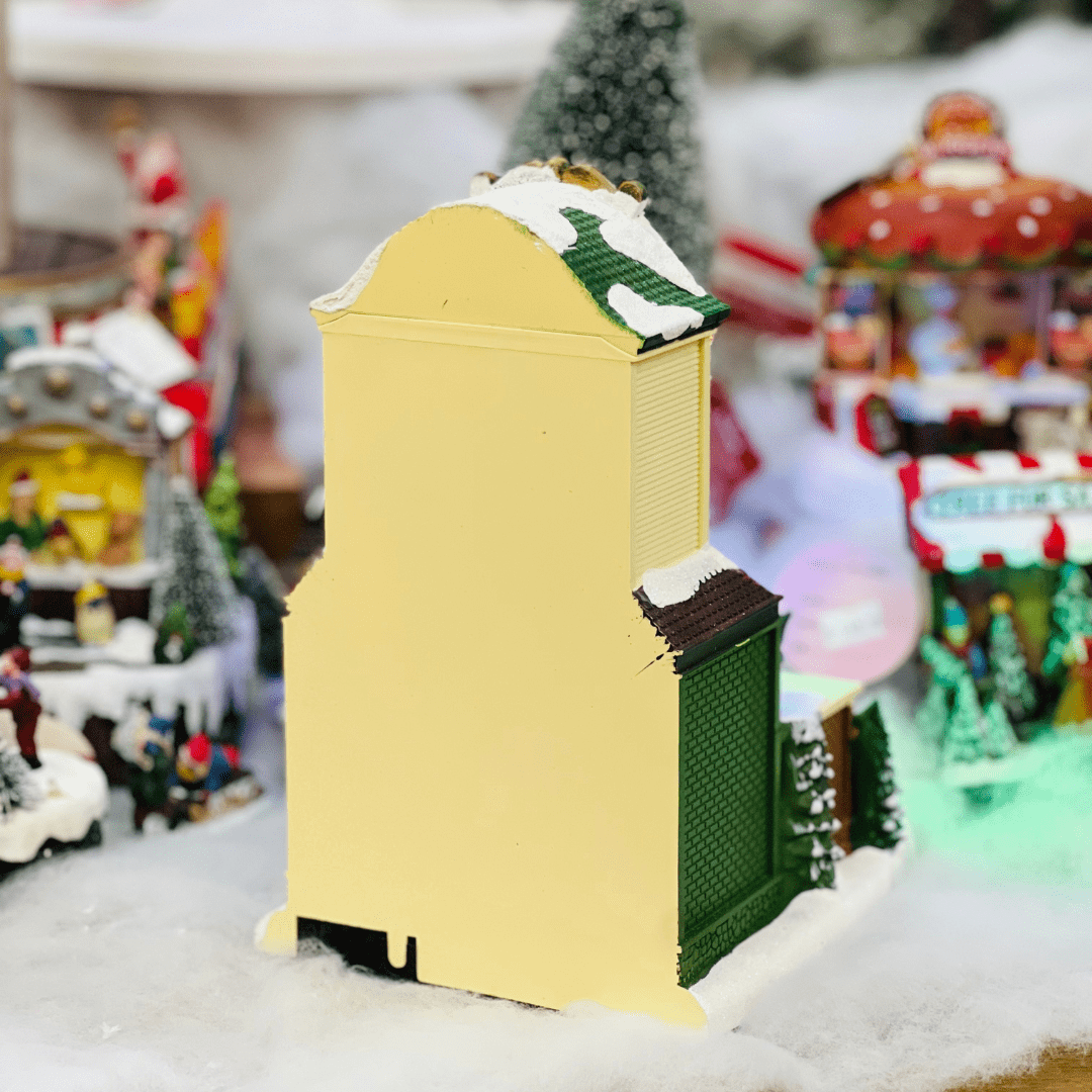 Cenário Natalino Fabrica de Brinquedos Com Led, Som e Movimento 22x14cm - Pilha