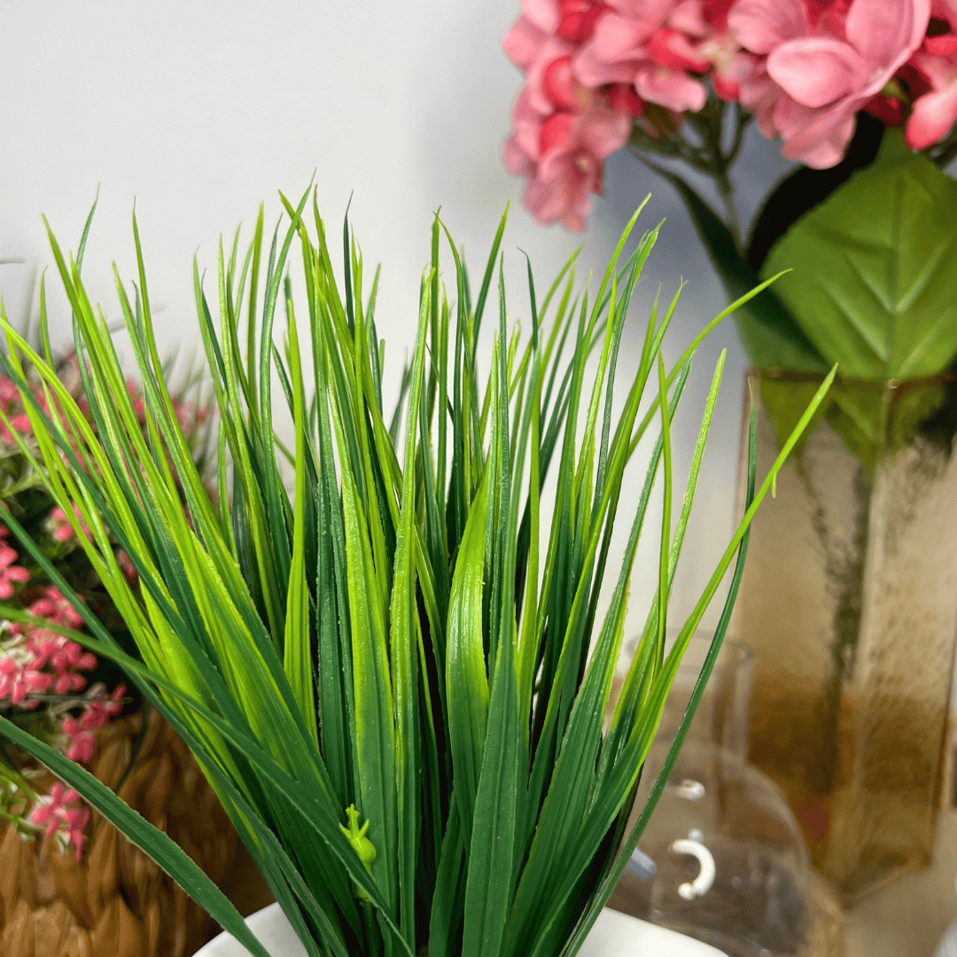 Buque Grama Plastico Verde 98 Folhas 39cm