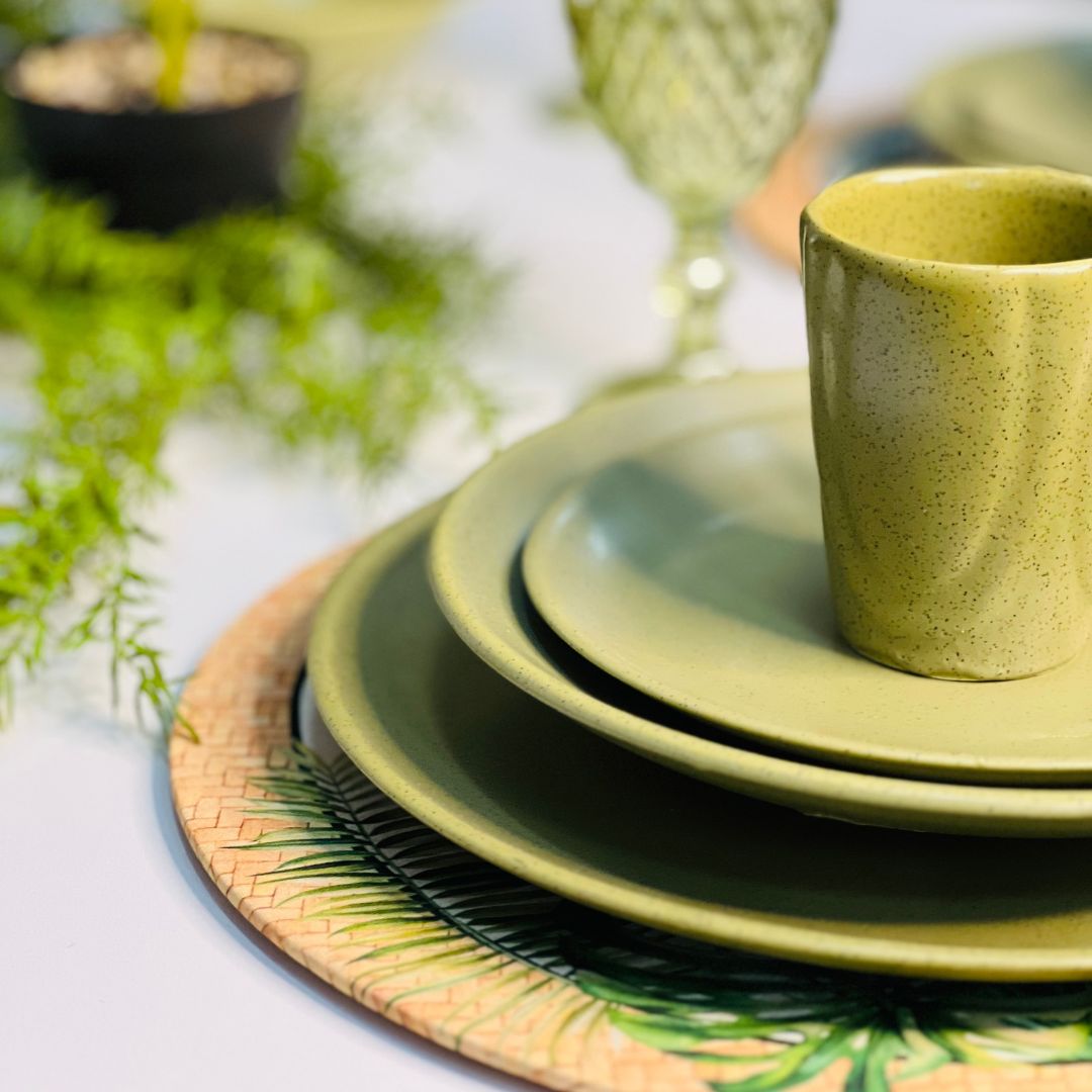 Prato de Sobremesa Organic Olive - 20cm