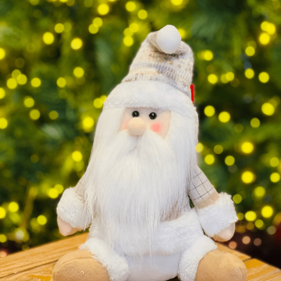 Papai Noel Bege de Pelúcia 31cm