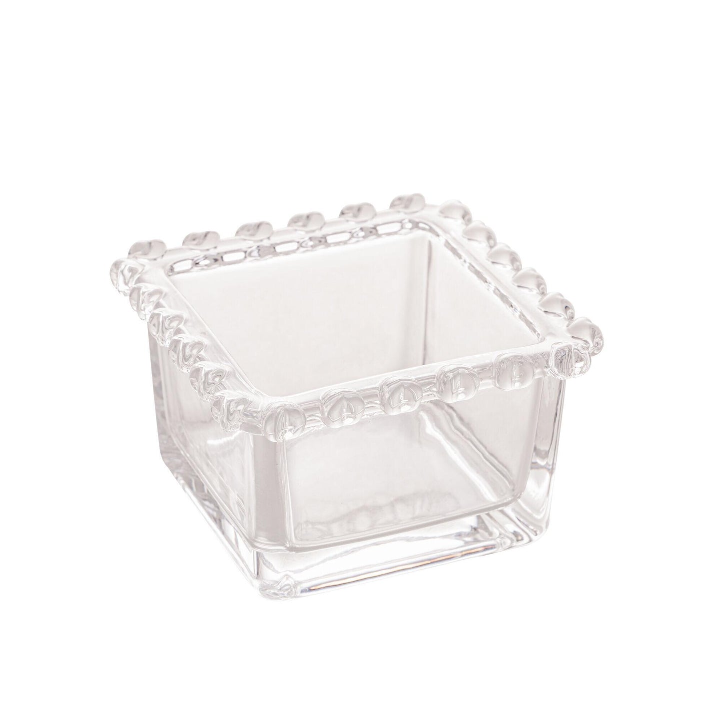Bowl Quadrado de Cristal de Chumbo Coracao 8,5x8,5x5cm