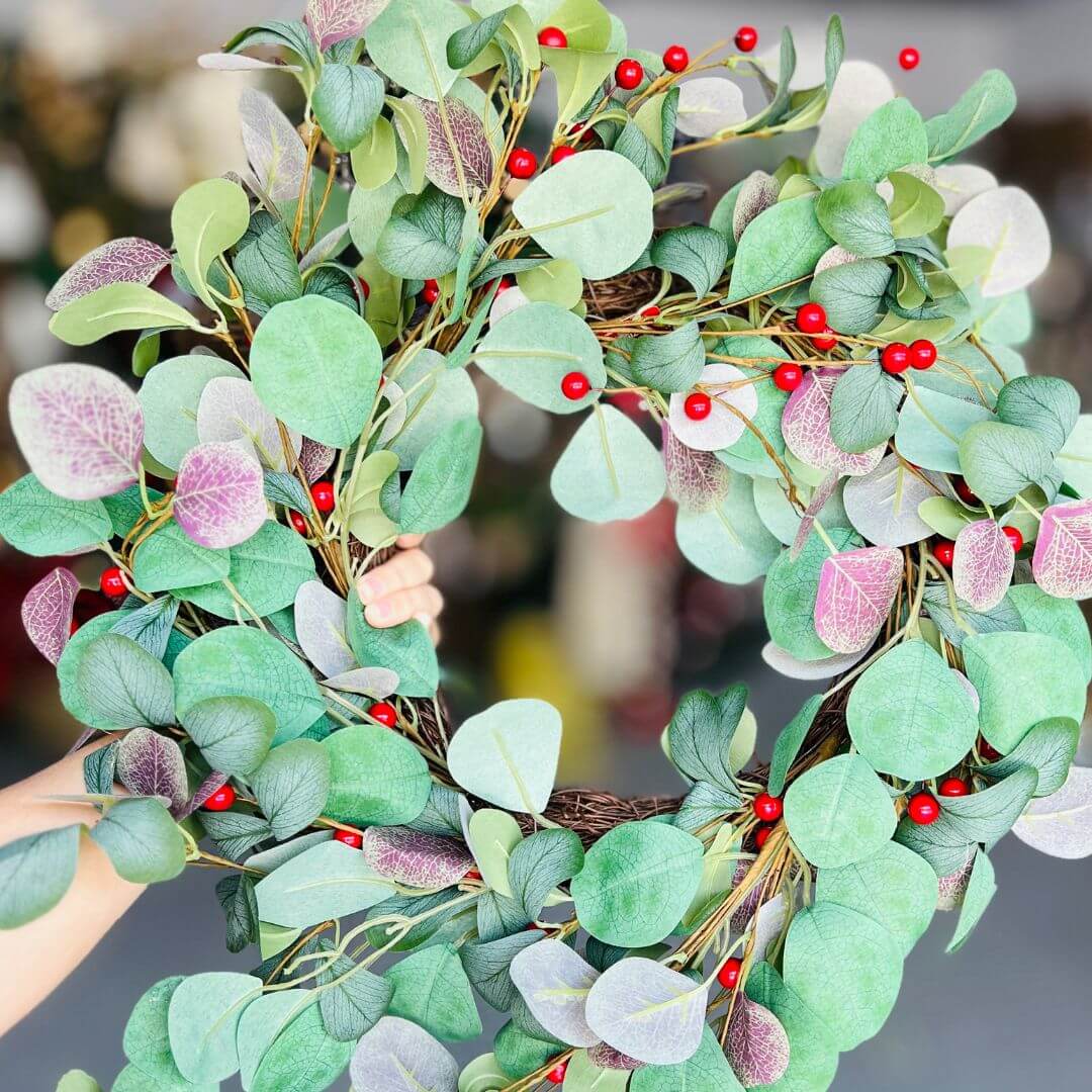 Guirlanda Folhagem e Berries - 60cm