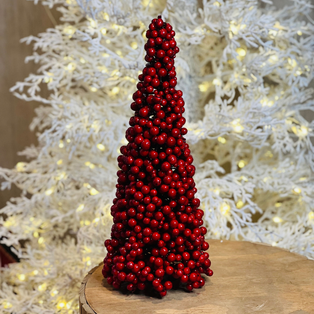 Árvore Decorativa de Azevinho Vermelha – 50cm