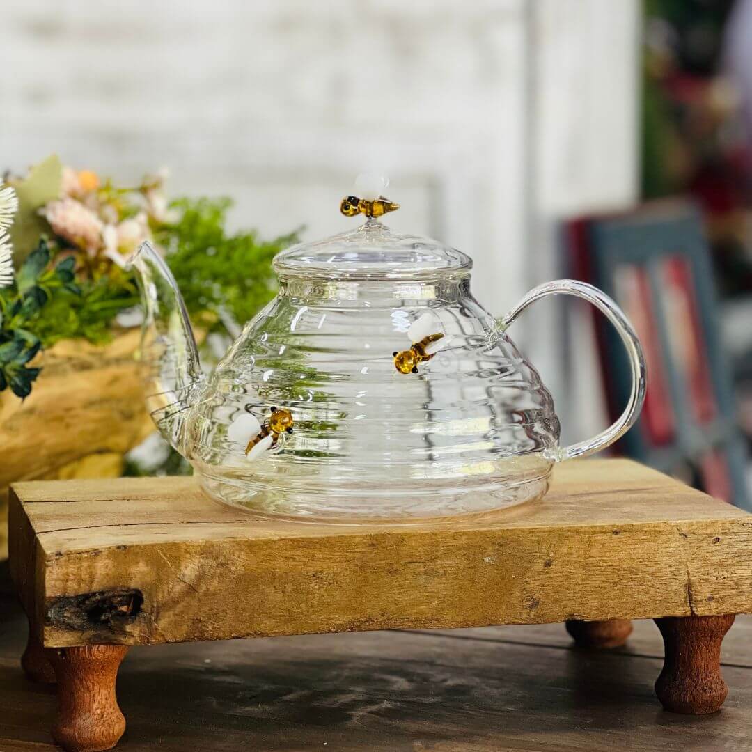 Chaleira de Vidro Borossilicato Com Filtro - Lovely Bee 650ml