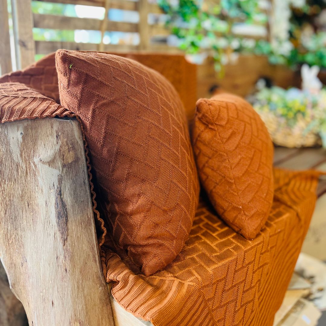 Almofada Tricot Link Terracota - 35cmx55cm (432192)