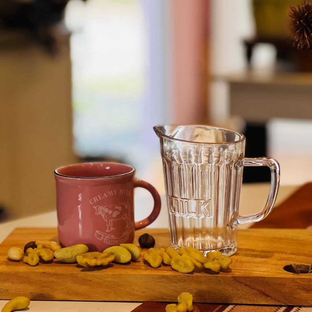 Caneca Creamy Milk Rosa Ceramica - 180ml