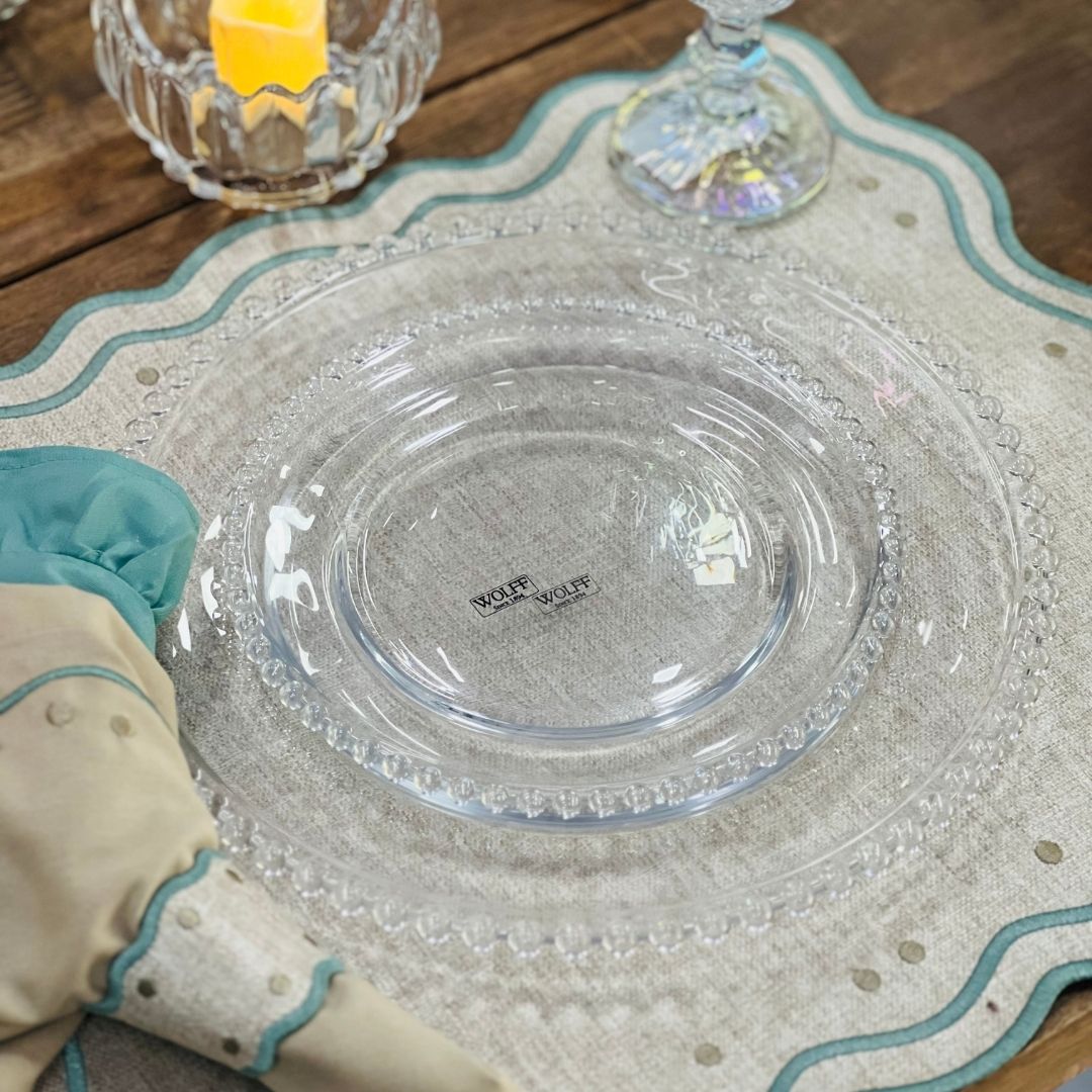 Prato de Sobremesa Cristal Pearl - 20cm
