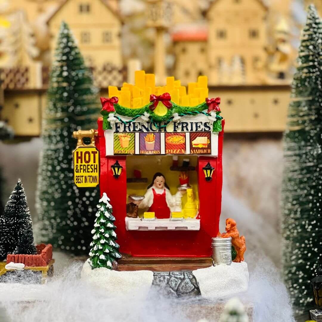 Loja Natal Batataria Com Led 17x13x11cm