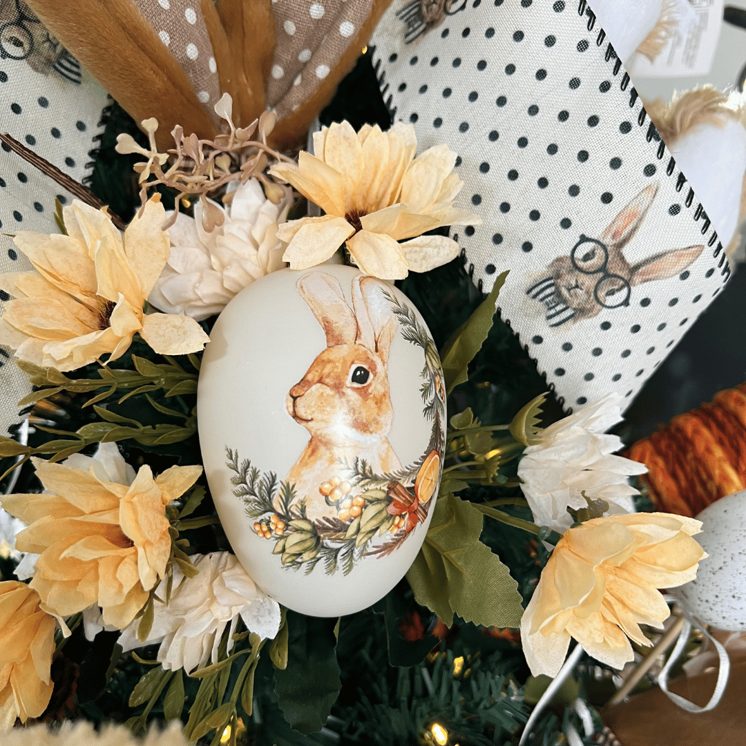 Ovos de Páscoa Para Pendurar Coelho Com 02 Unidades 10cm