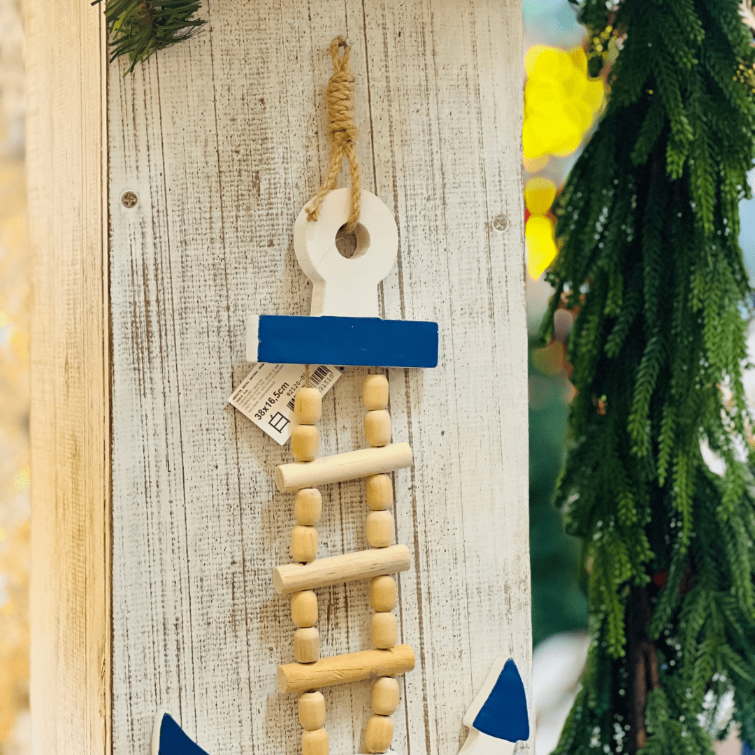 Pendente Âncora Natal Náutico 38x16,5cm