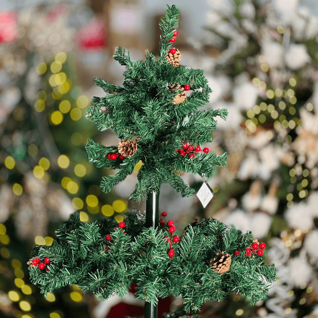 Árvore de Natal com Suporte e 4 Camadas – 2,1m