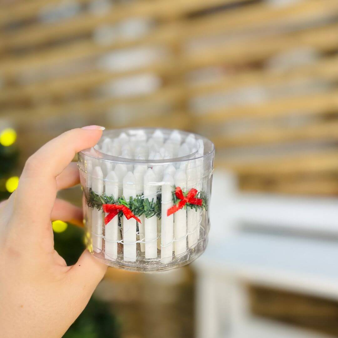 Mini Cercado Natalino Branco – 5cm