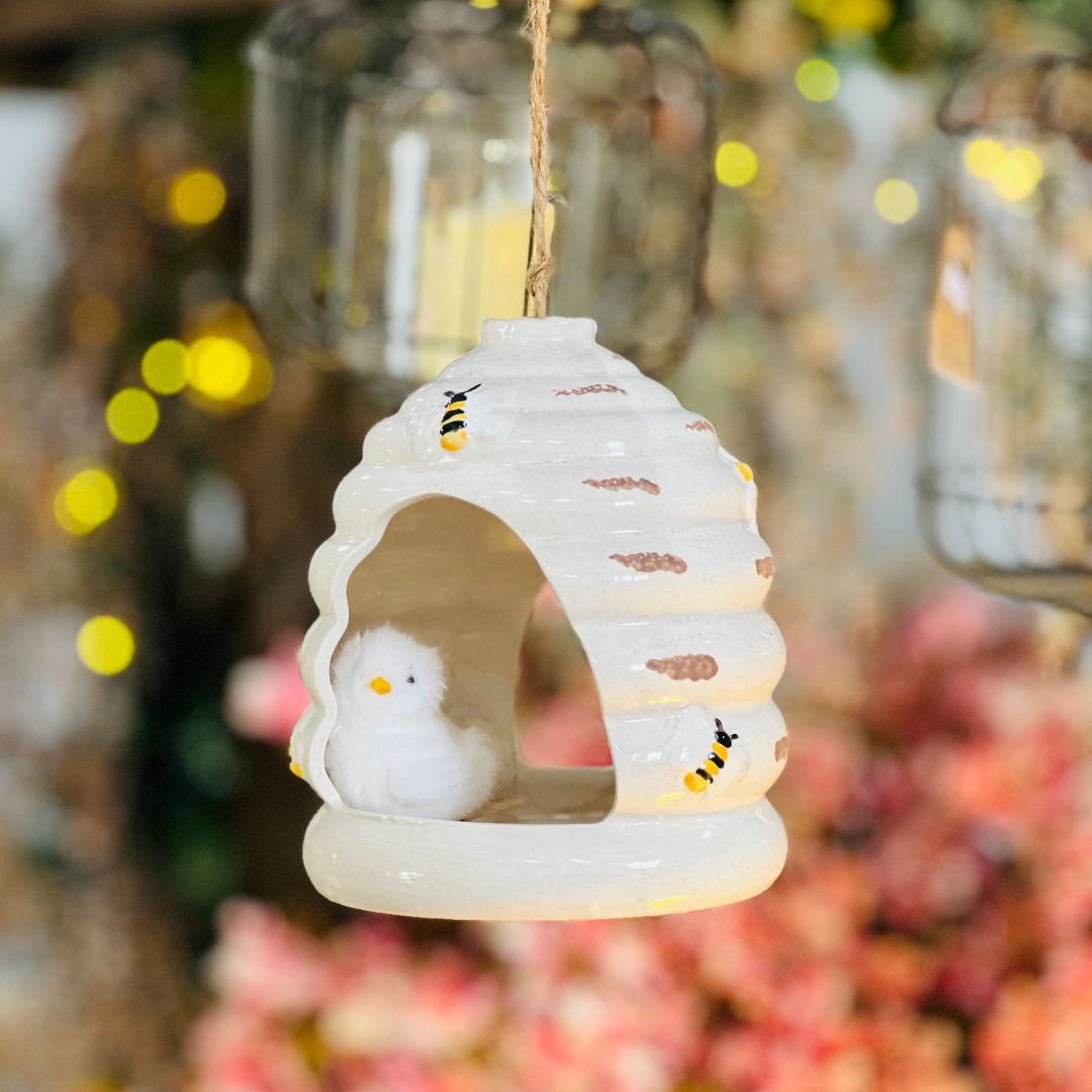 Comedouro Para Pássaro Honey Bee - 17,5x14,7x14,7cm