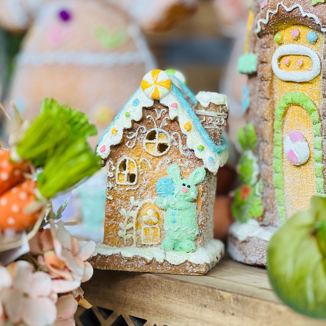 Enfeite Decorativo Páscoa Casinha Com Led - 14,8x8x10cm