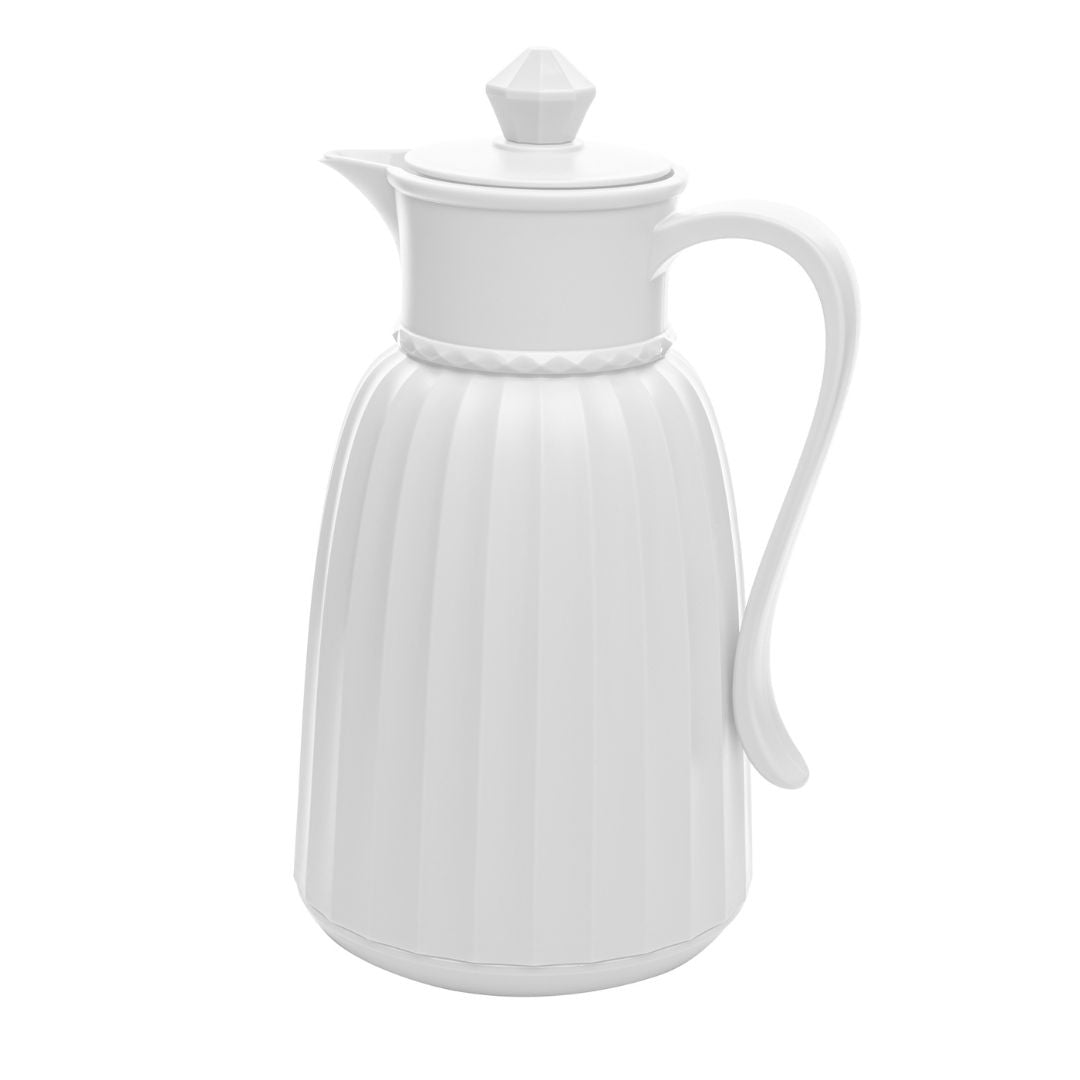 Garrafa Térmica de Plástico Queen Branca - 1L