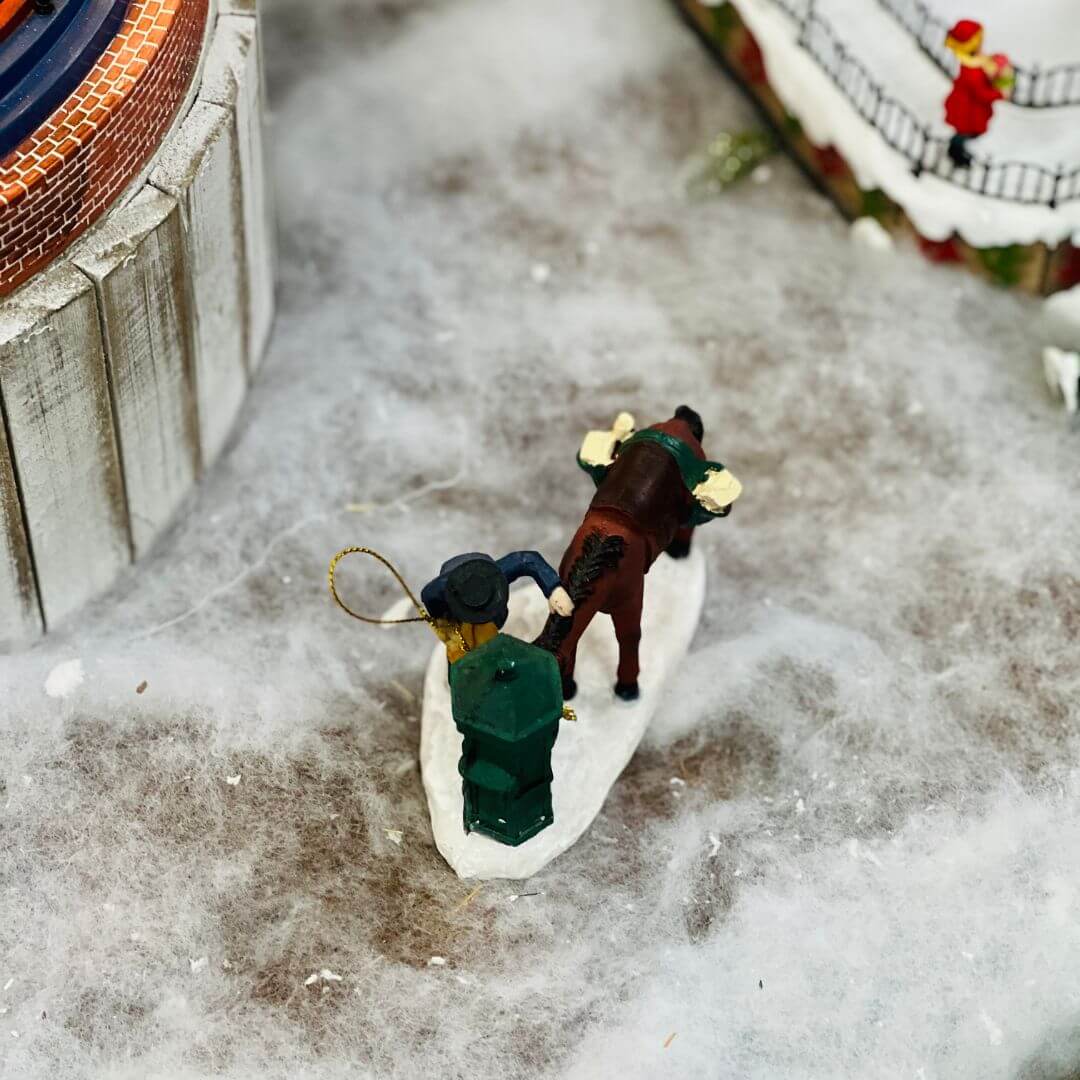 Cenário Natal Cavalo 7,6x11,5x5,6cm