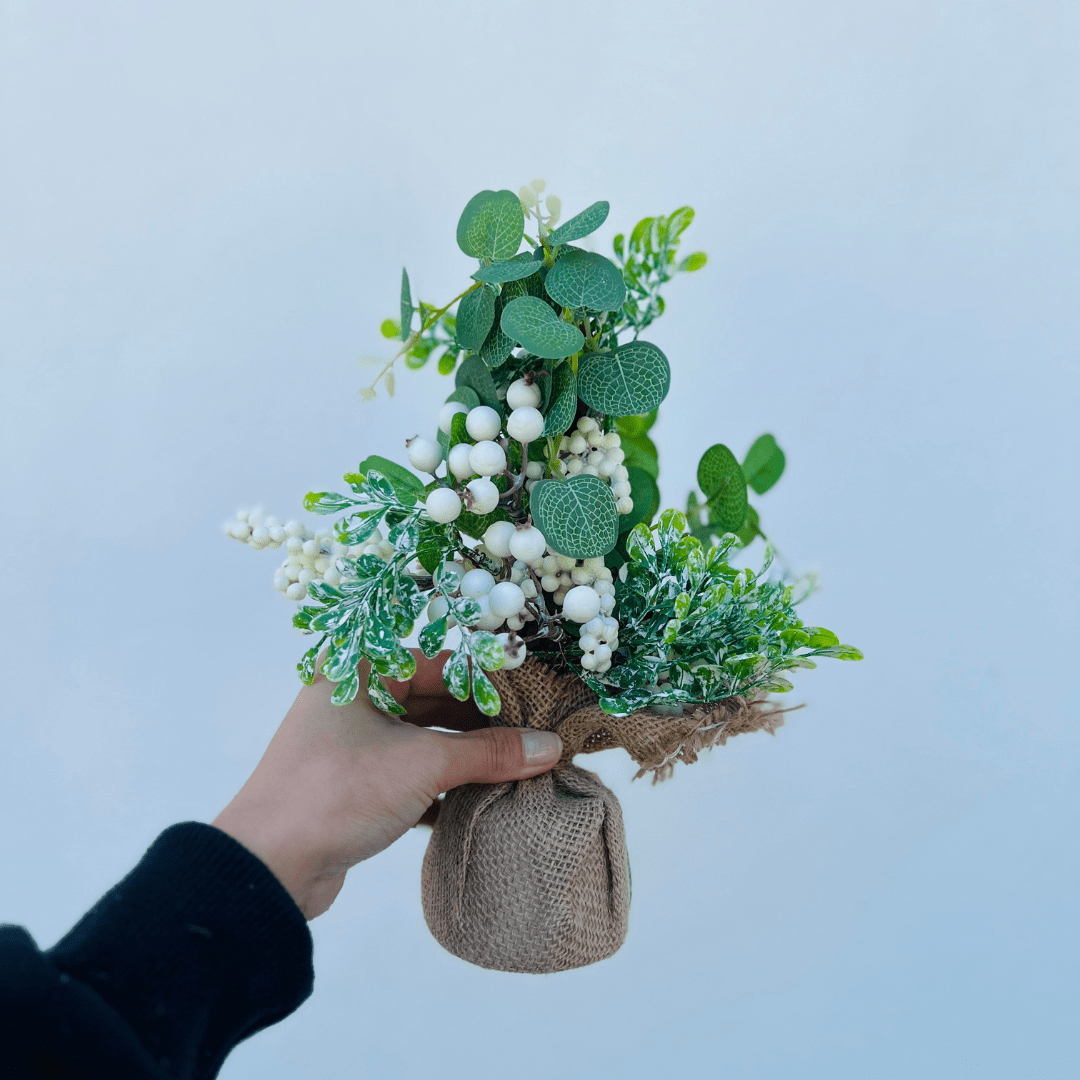 Mini Árvore Natalina Berries Brancas 40cm