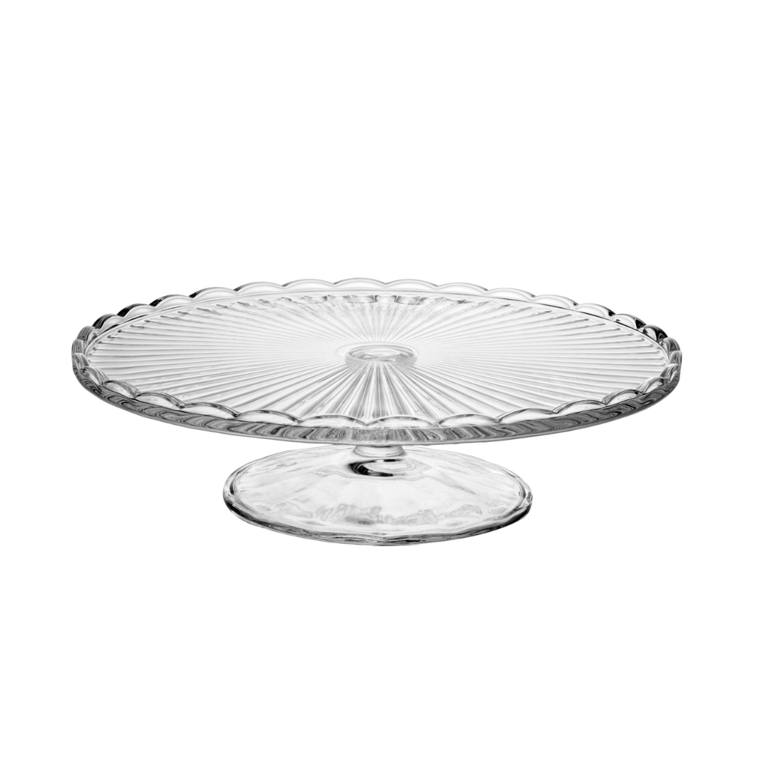 Prato para Bolo com Pé de Vidro Bangkok 29cm x 7,5cm