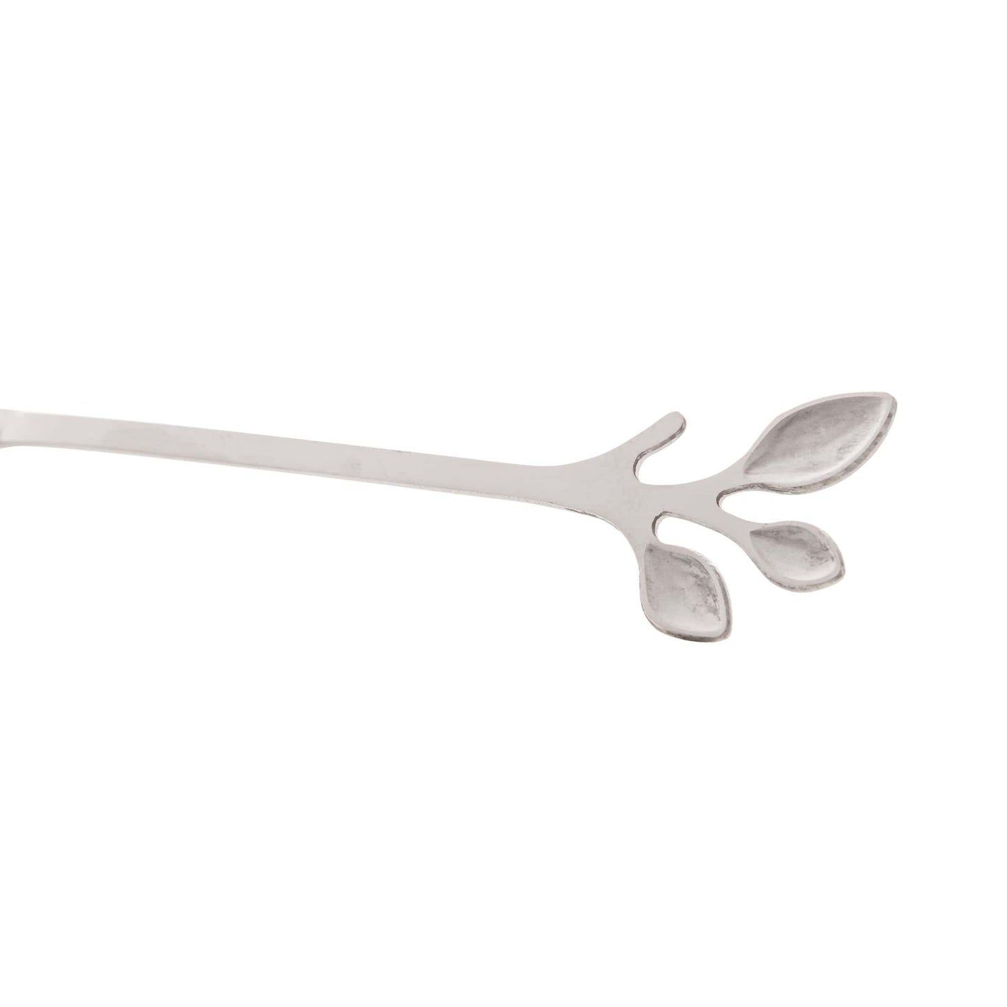 Conjunto 4 Garfos Aco Inox para Aperitivo Leaves Prateado
