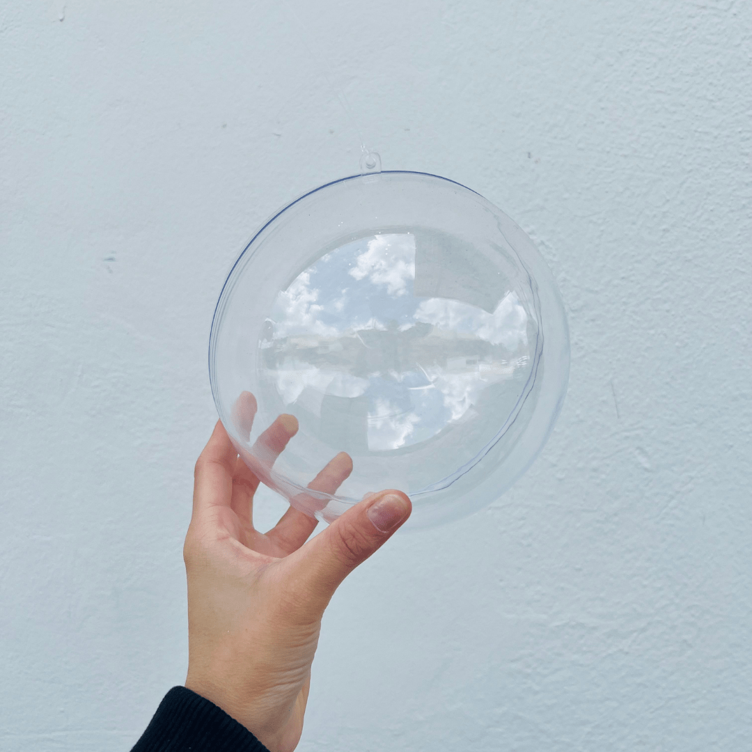 Bola Natalina Transparente 16cm 1un