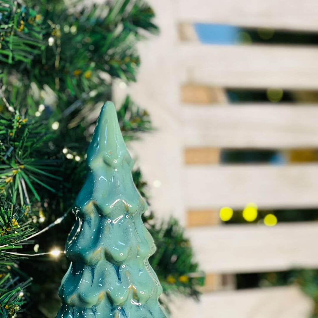 Natal Arvore Pinheiro Decorativa - 18x9,5x9,5cm