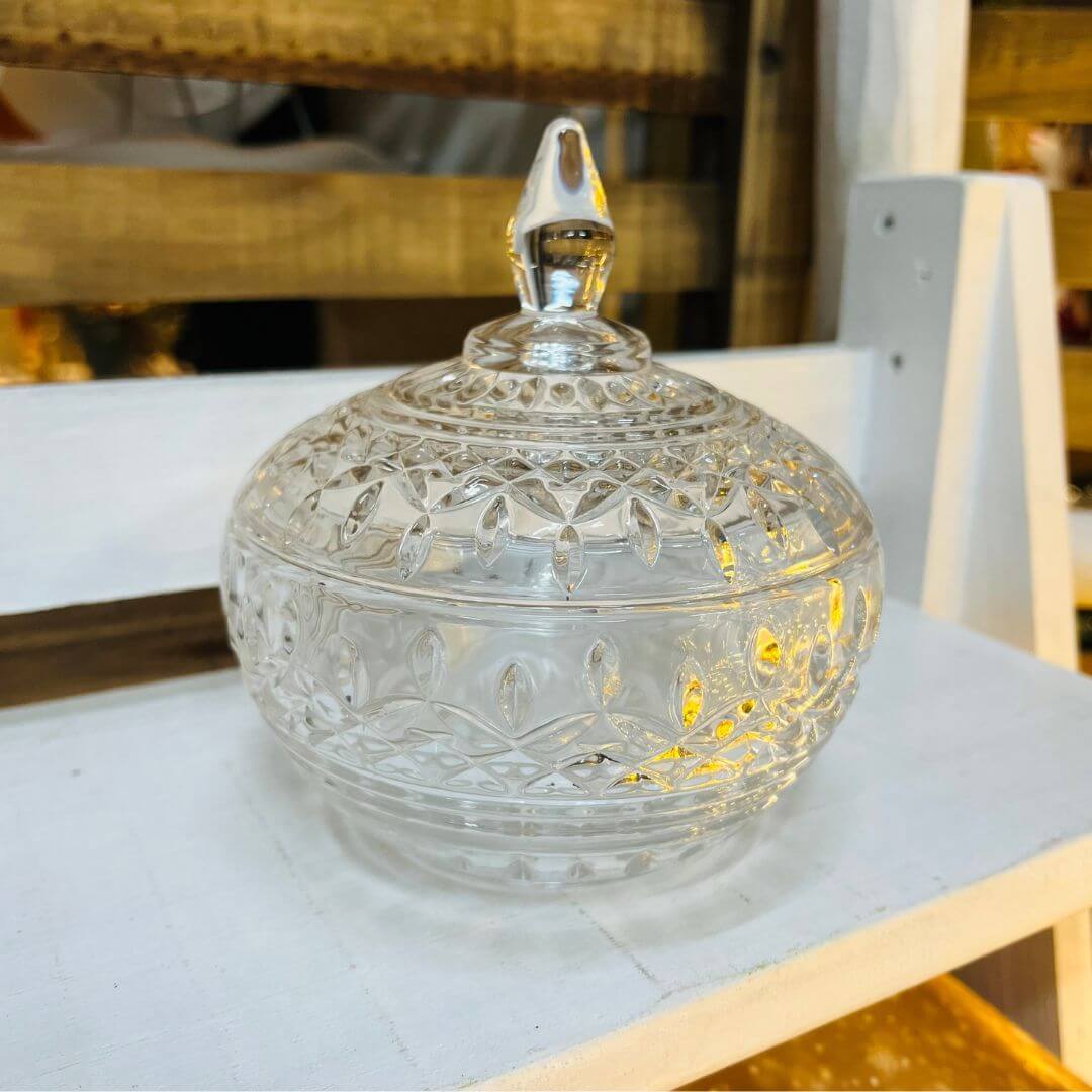 Potiche Decorativo Cristal de Chumbo Lys – 15cm