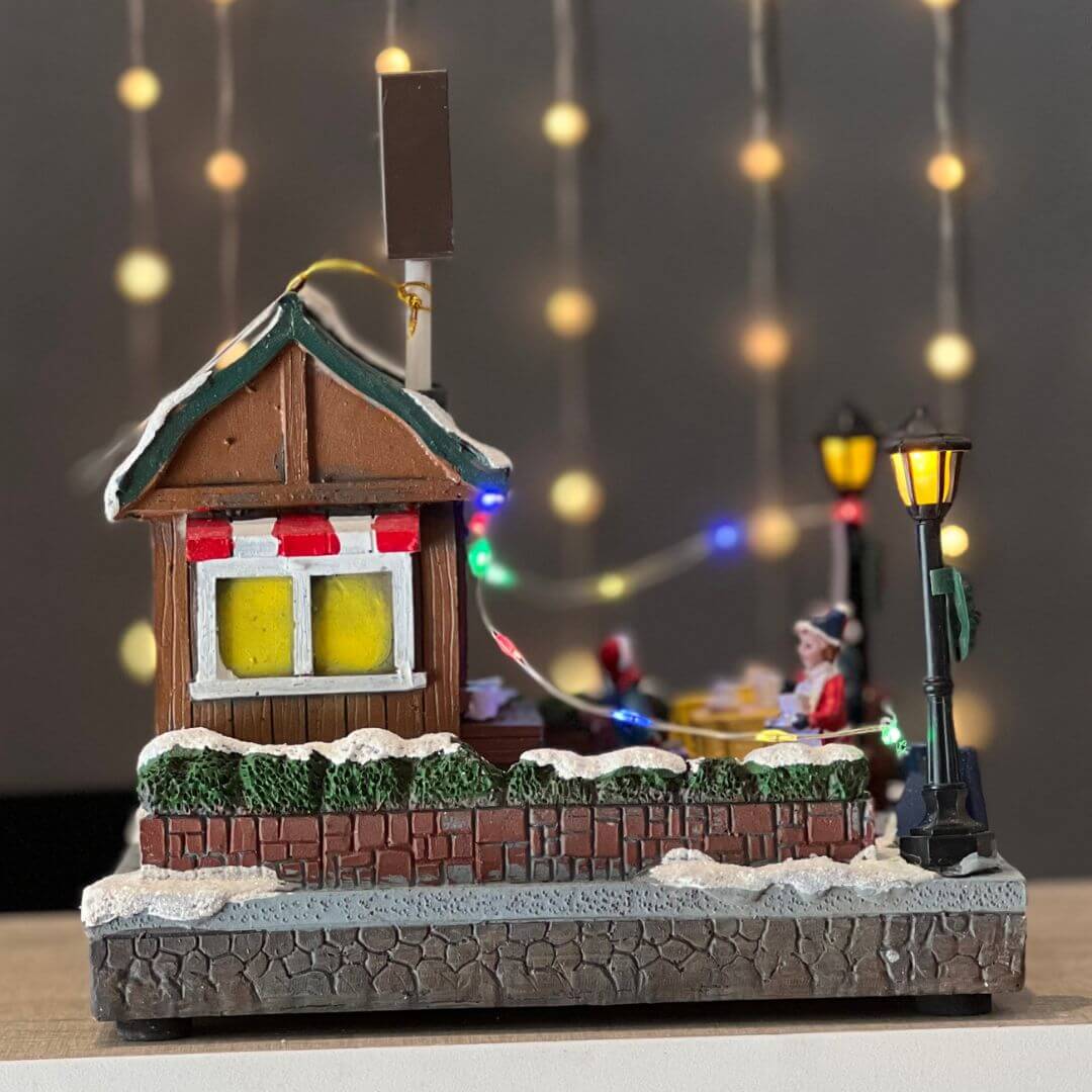 Cenário Vila Com LED E Movimento - 20cm
