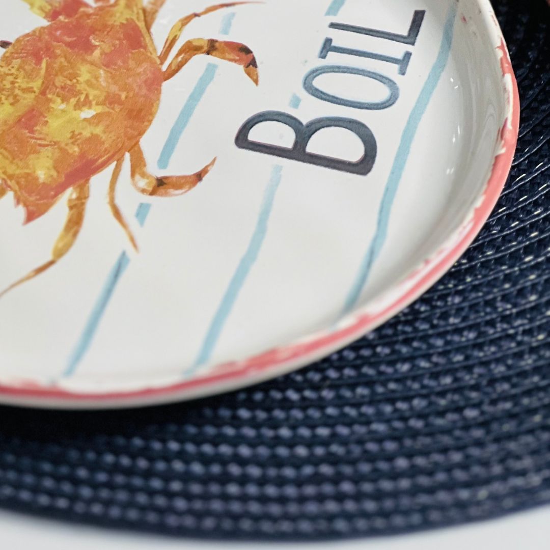 Lugar Americano de Poliéster Fresno Espiral Marinho - 38cm