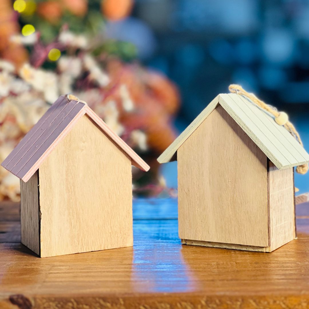 Enfeite Para Pendurar de Páscoa - Casa Pássaro Verde 12cm