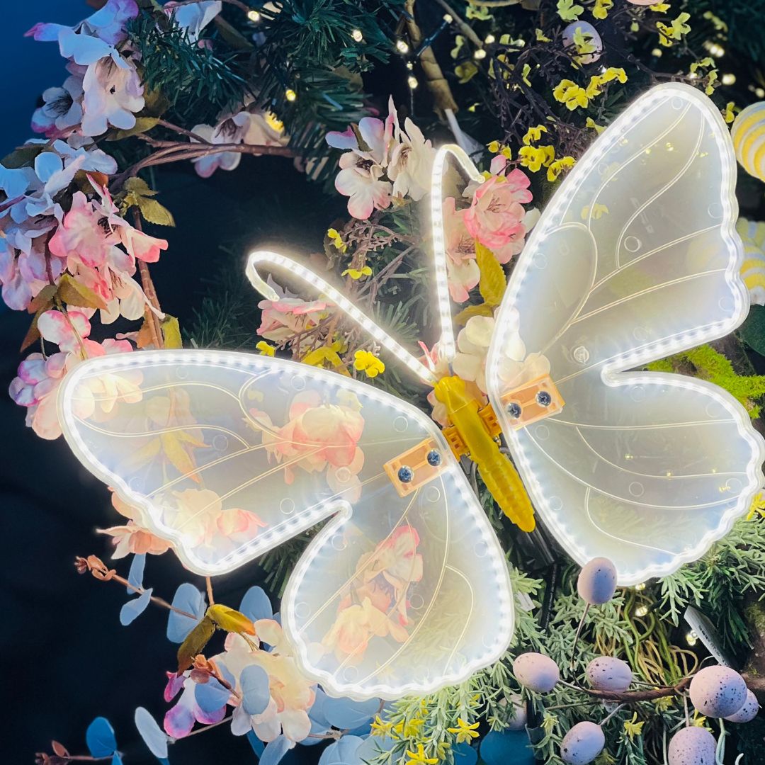 Borboleta Com Led e Motor - 40cm