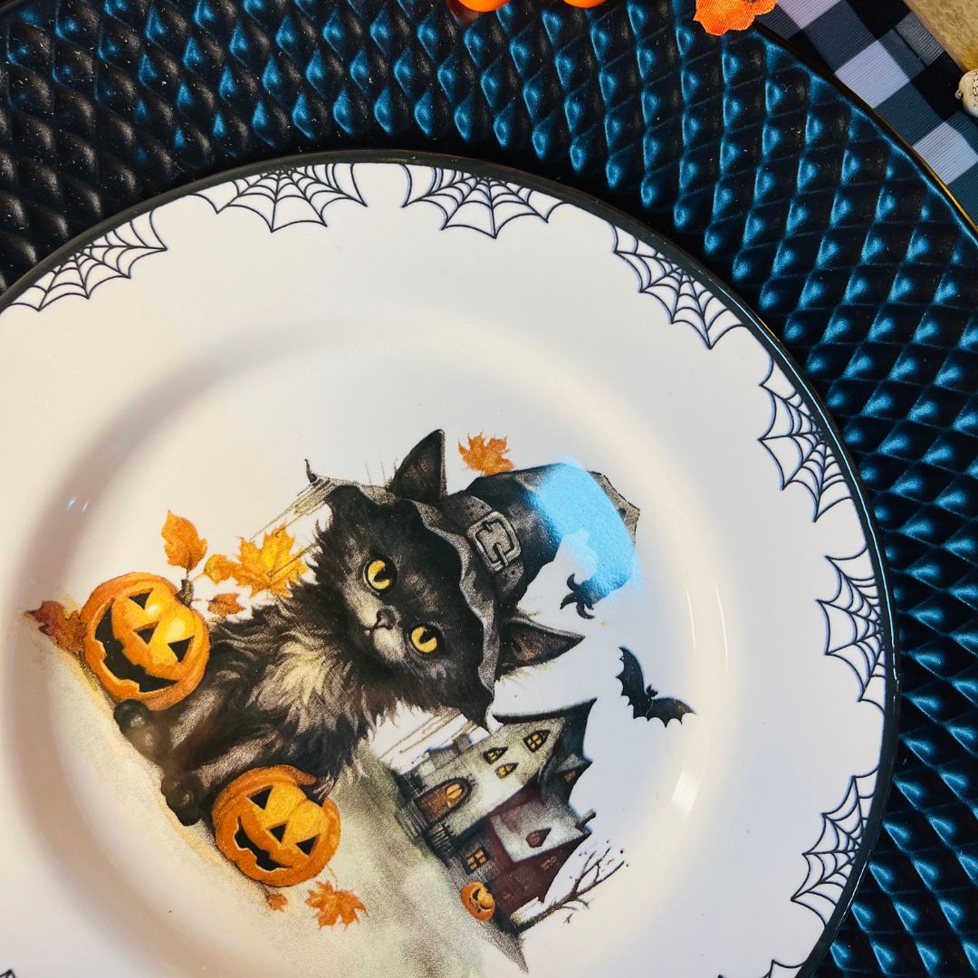 Prato de Sobremesa Cute Cats - Halloween 20cm