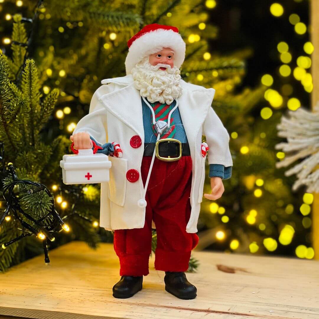 Papai Noel Natal Medico (vermelho Branco) - 29x10cm