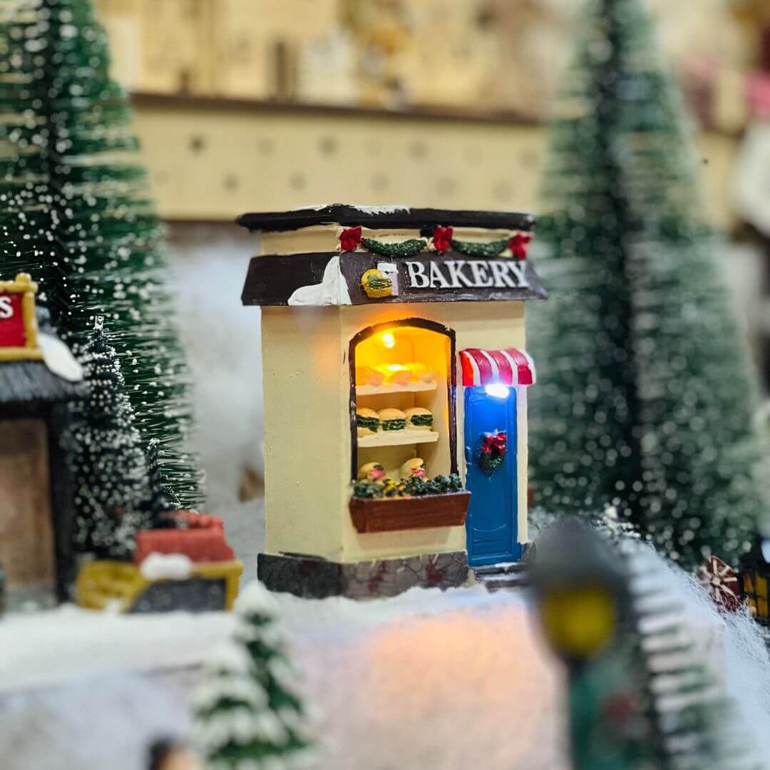 Loja Natal Padaria Com Led 12,5x8x5,7cm