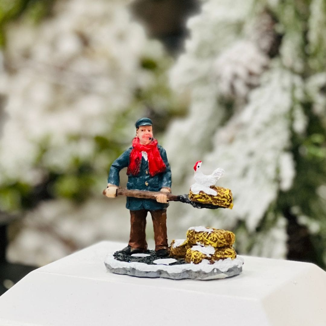 Cenário Natal Fazendeiro 7x6,5x4cm