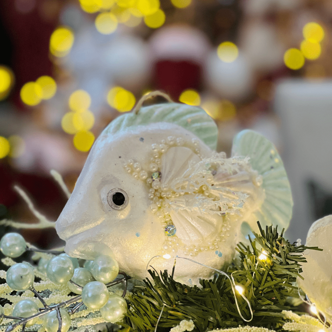 Peixe Decorativo Natal Náutico 18x14x6cm