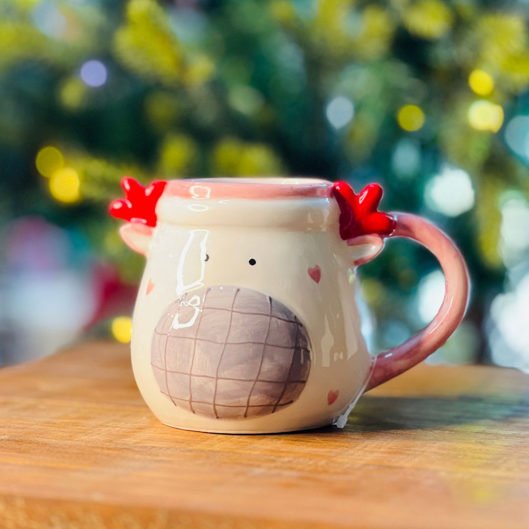 Caneca de Natal Cervo - 11cm